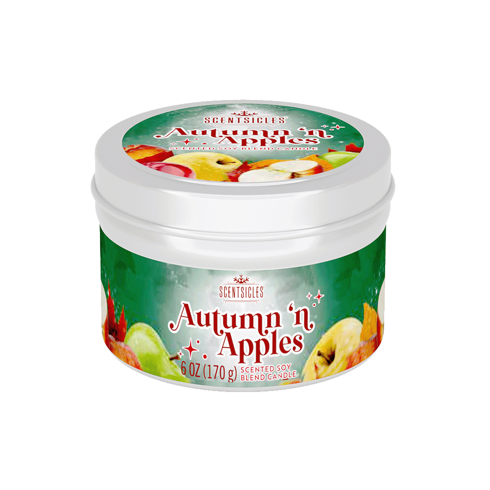 Scentsicles, 6oz Candle Tin, Autumn n Apples