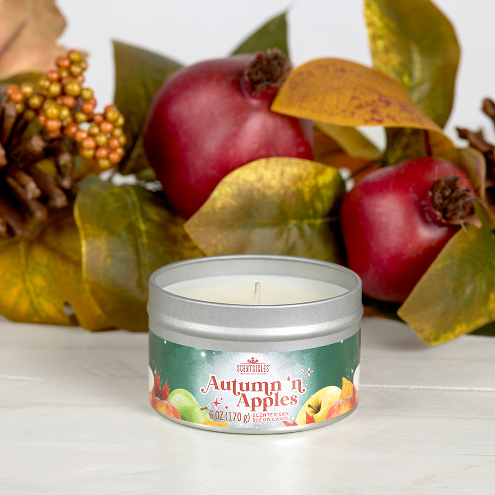 Scentsicles, 6oz Candle Tin, Autumn n Apples