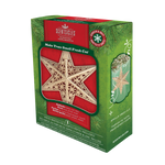 Scented Decorative Ornament, White Winter Fir, Metal Gold Star, Refillable with Star-Shaped Scents, Refills Sold Separately