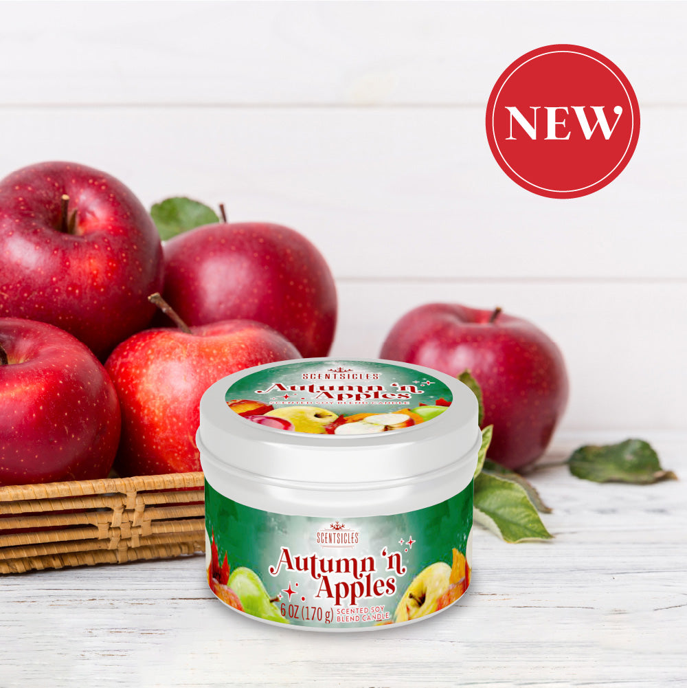 Scentsicles, 6oz Candle Tin, Autumn n Apples