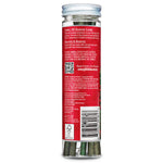 Back view of the Scentsicles 'Snowberry Pine' scented ornaments tube, displaying product instructions and warnings in white text against a red background. The text includes usage tips, recycling instructions, and a cautionary note. A QR code and barcode are also present, along with the product's 'Real Fresh-Cut Scent' branding and company details.